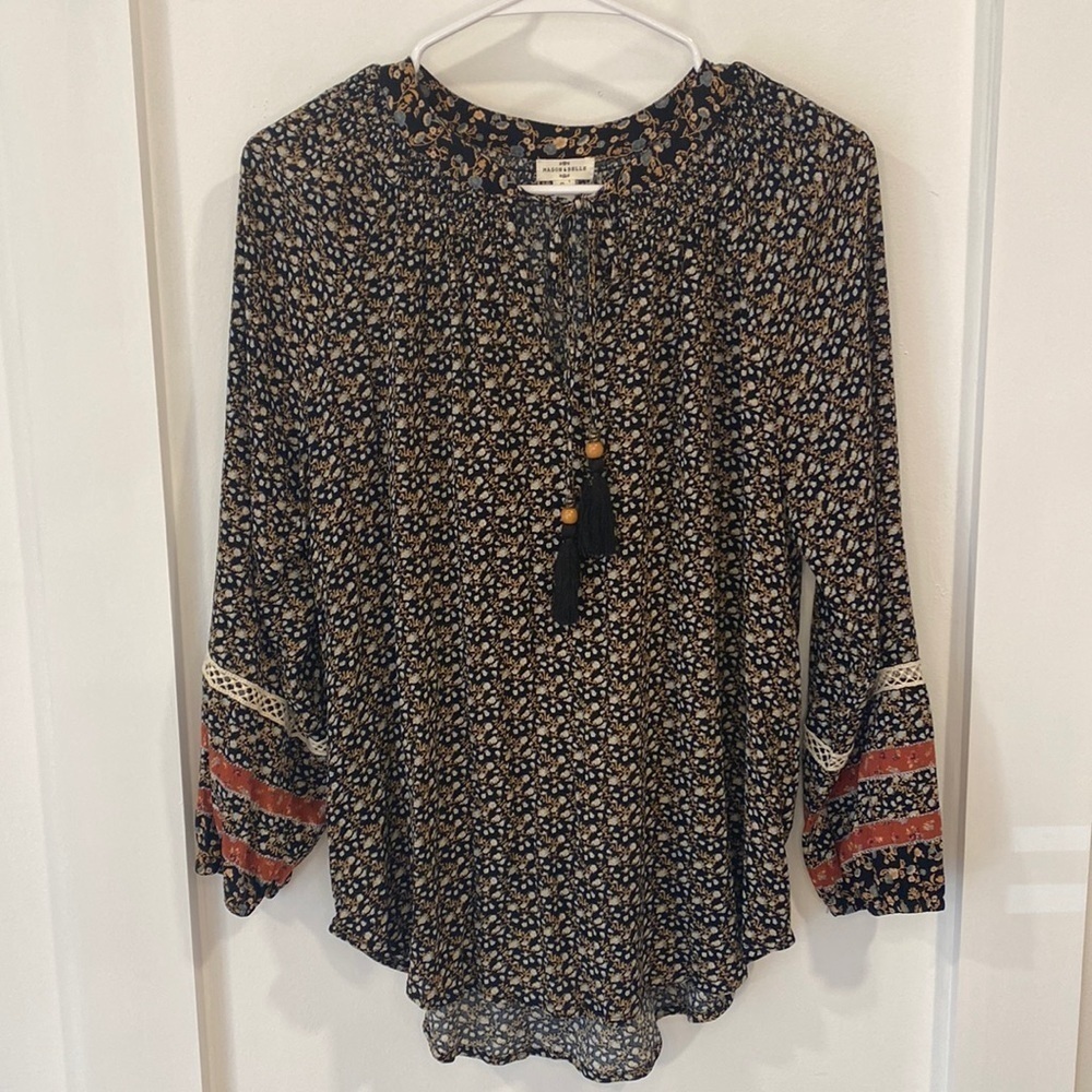 MASON & BELLE Caseey tassel boho blouse